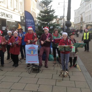 Outside M&S for the Rotary Club 9th December 2016
